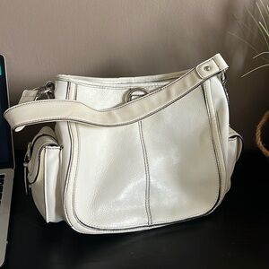 White hand bag purse